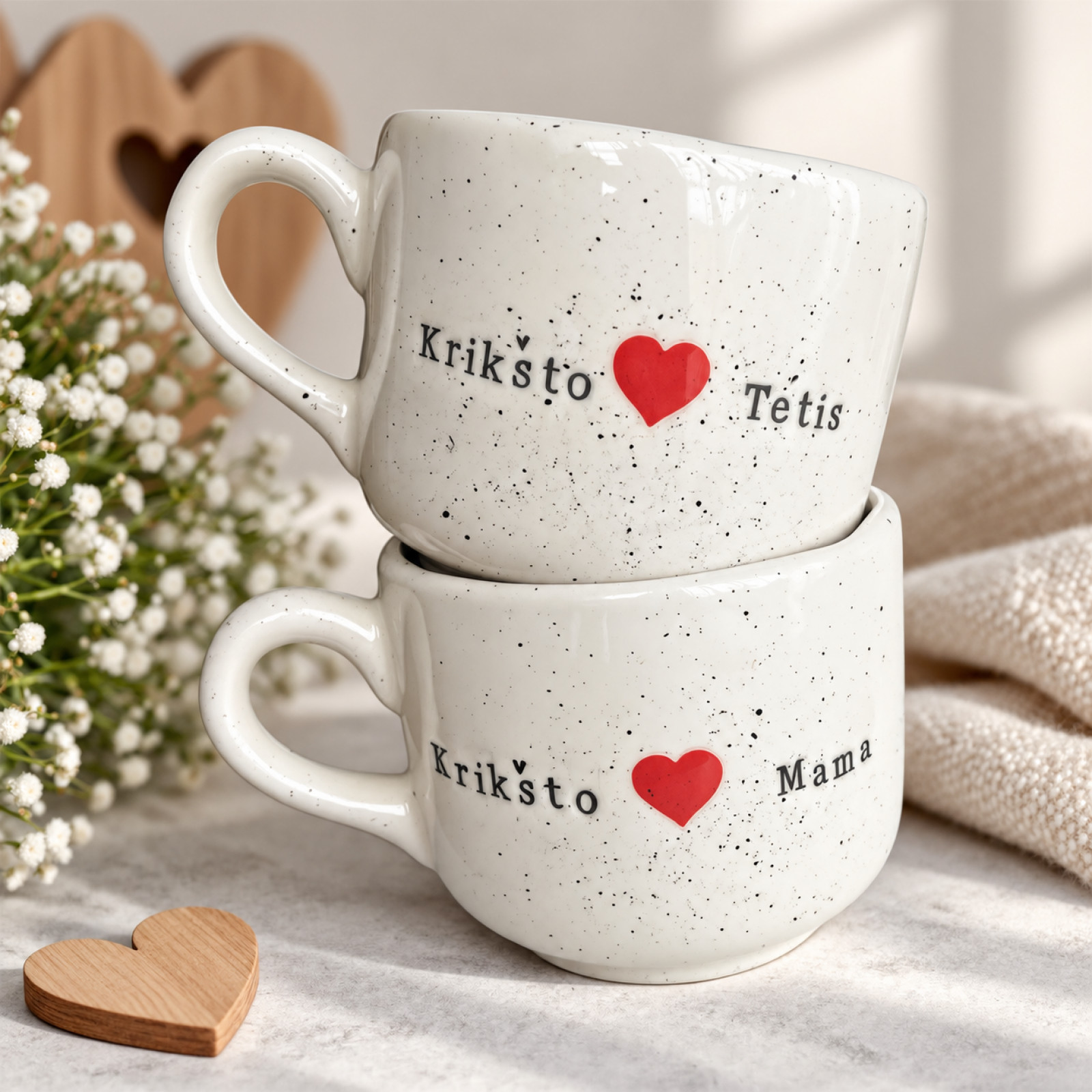 Puodeliai krikšto tėvams Puodeliai krikšto tėvams