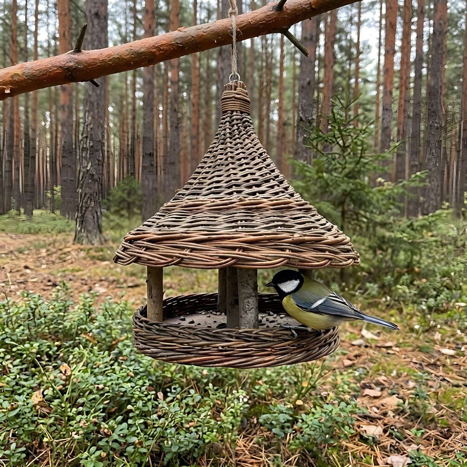 Kabinama paukščių lesyklėlė Kabinama paukščių lesyklėlė