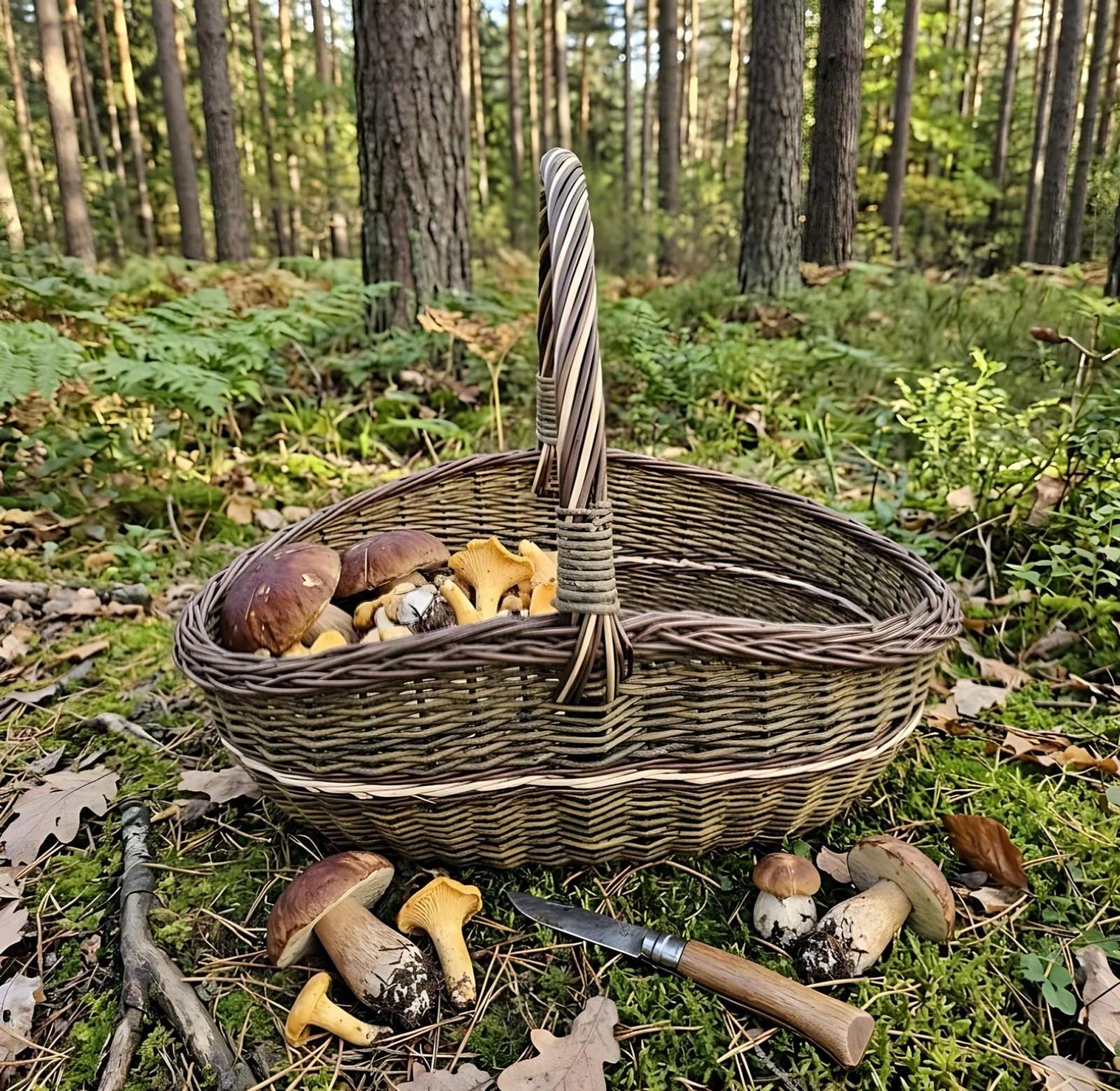 Didelė ovali vytelių pintinė Didelė ovali vytelių pintinė