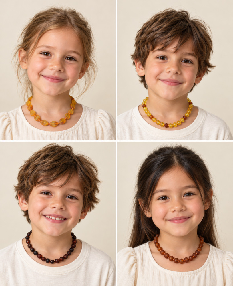 🧡 Vaikiški NEPOLIRUOTO Baltijos gintaro karoliai – 4 modeliai BN0050 🧡 Vaikiški NEPOLIRUOTO Baltijos gintaro karoliai – 4 modeliai BN0050