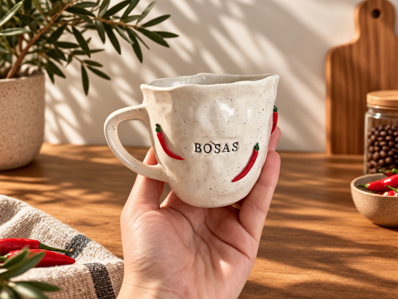 Puodelis BOSAS su čili pipirais Puodelis BOSAS su čili pipirais